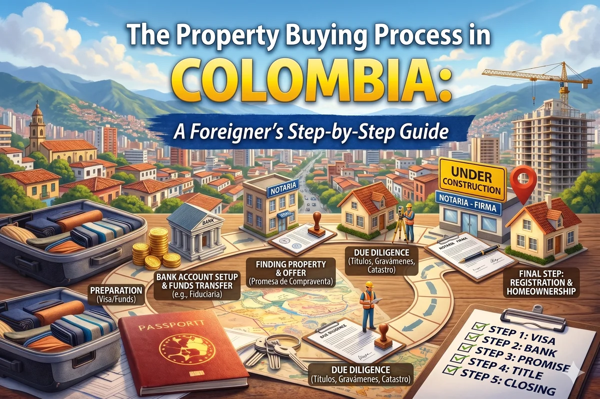How Does the Property Buying Process Work in Colombia for Foreigners?